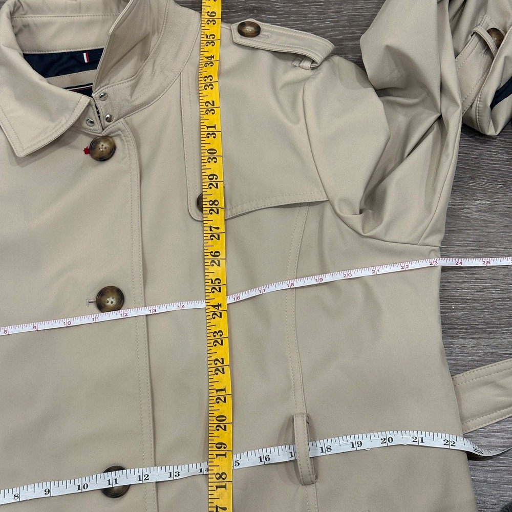 Tommy Hilfiger Heritage Single Breasted Belted Trench Coat Beige XL Preppy - Picture 15 of 16